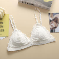 Sujetador De Encaje Femenino Sin Costillas Estilo Francés Para El Verano Con Cups Triangulares Y Envoltura De Pecho Ligera Y Sexy Sin Tirantes - details 3