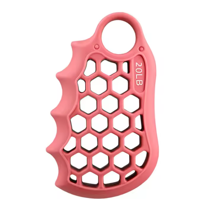 Entrenador de fuerza de agarre de panal con anillo de transporte, ejercitador ergonómico de fuerza de dedo de silicona 20/40/60LB - 1
