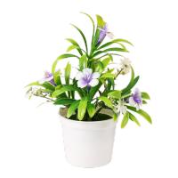 Plantas artificiales en maceta Multicolor Morning Glory, simulación Natural de plástico, accesorios para fotos en maceta, bonsái de imitación elegante - details 6