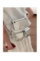 Mochila de moda para mujer, bolso de cubo con cadena versátil, bolso de viaje, bandolera doble de nicho coreano, novedad de 2025 - details 13