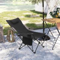 Plegable y Portátil, Acampada Ligera con Portavasos, Reposacabezas y Bolsas, Estructura Metálica para Soportar 150 kg, - details 1