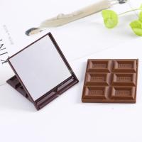 Espejo cuadrado de chocolate, bonito bloque de chocolate, diseño en forma de maquillaje, mini espejo plegable portátil, regalo, 1 ud. - details 4