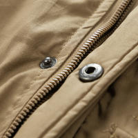 Chaqueta gruesa de lana para hombre, abrigo a prueba de viento con Cuello de piel y capucha, Parka informal de marca clásica, a la moda, novedad de invierno, 2024 - details 15