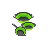Colador de Silicona Plegable 3 Piezas para Filtrar Alimentos Ideal para Frutas y Verduras - details 11