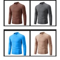 Suéter Casual de Hombre Primavera Moda Básica Sólida Cuello Mock Ajustado Comodidad Tejido de Otoño para Mujeres Material Exterior Viscosa - details 9