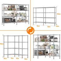 Estantería de Almacenamiento de 4 Niveles de Metal Ajustable en Altura para Cocina y Despensa - details 12
