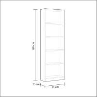 Estantería Juvenil de 6 Baldosas Vertical de Librería Acabado en Blanco - details 23