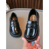 Zapatos de cuero para niñas, mocasines antideslizantes con gancho y bucle, color negro, para primavera y otoño, 2023 - details 14