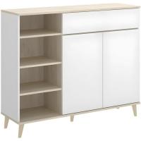 Mueble Auxiliar de cocina, color Blanco/Natural, 102x120x40 cm - details 4