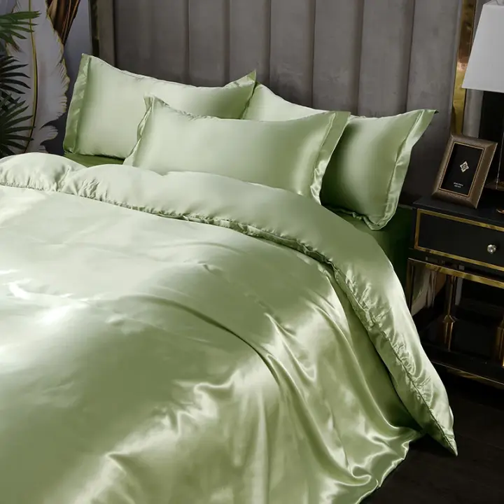 Juego de Ropa de Cama de Seda de Lujo con Funda de Edredón y Juego de Línea de Cama para Soltero Doble King Tamaño Diseño de Juego de Cama por Diseñador - 1