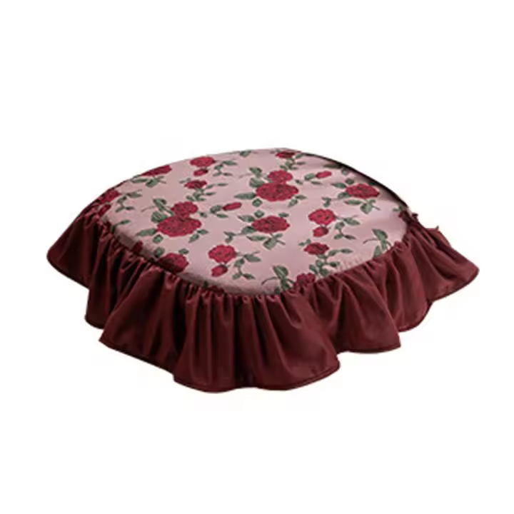 Cojín para silla de comedor con estampado Floral creativo, alfombrilla cómoda antideslizante para asiento, cojín para silla bordado lavable de Color sólido, regalos de cumpleaños - 1