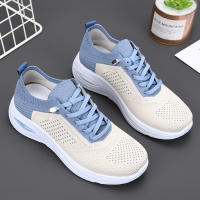 Zapatillas Deportivas de Moda para Mujeres Fly Weave Pareja Zapatillas de Correr Transpirables Casuales Alineación de Tela Cierre de Cordones - details 0
