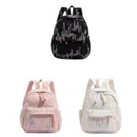 Mochila de viaje de gran capacidad de estilo coreano, mochila informal de moda con cremallera, mochilas escolares ligeras y bonitas para estudiantes para mujer - details 1