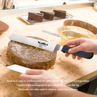Espátula de Crema de Pastel Walfos de Acero Inoxidable Herramienta para Decorar Pasteles y Postres Adornos de Fondant y Afeitado de Helado - details 2