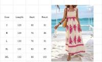 Vestidos estampados sin mangas con cuello cuadrado para mujer, vestido con tirantes de cintura alta, chaqueta de vacaciones en la playa, moda - details 0