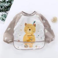 Babero de manga larga impermeable para bebé, delantal de alimentación con bolsillo, paño para eructar, for1-3Year de plástico - details 21