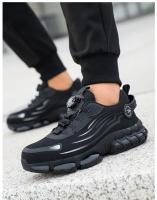 Zapatos de seguridad con botón giratorio para hombre, zapatillas con punta de acero, botas de seguridad para el trabajo a prueba de perforaciones, zapatos deportivos de trabajo con cojín de aire, botas antigolpes - details 10