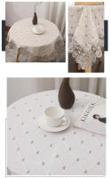 Mantel de Encaje de Algodón Bordado YOMDID Ideal para Decoración de Hogar, Boda, Mesita de Mesa de Navidad - details 7