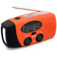 Radio portátil con dinamo solar AM/FM/NOAA con linterna L multifuncional y banco de energía para emergencias y - details 11