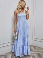 Vestido casual de moda primavera-verano con tirantes finos a rayas para mujer - details 2
