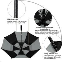 Paraguas de golf con apertura automática, paraguas impermeables a prueba de viento con techo doble extra grande de gran tamaño - details 26