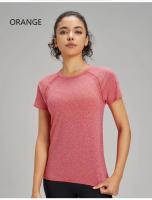 Camiseta deportiva de manga corta de secado rápido de diez colores, sudadera para mujer, ropa de Fitness transpirable, Top de manga corta para Yoga de Color sólido - details 12