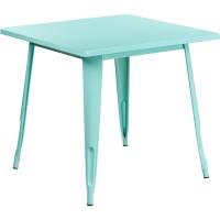Mesa Cuadrada de Metal Blanco de Grado Comercial de 80 cm para Interiores y Exteriores - details 18