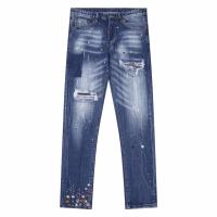 Dsquared2 pantalones vaqueros ajustados para hombre SN34 pantalones holgados con agujeros y emblemas pantalones vaqueros bordados - details 10