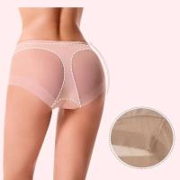 Ropa interior de mujer de cintura alta sin costuras con control abdominal, levantamiento de cadera, ropa interior invisible de seda helada - details 12