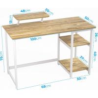 Escritorio de Computadora con Estantes Reversibles Mesa de Oficina para Ahorro de Espacio - details 62