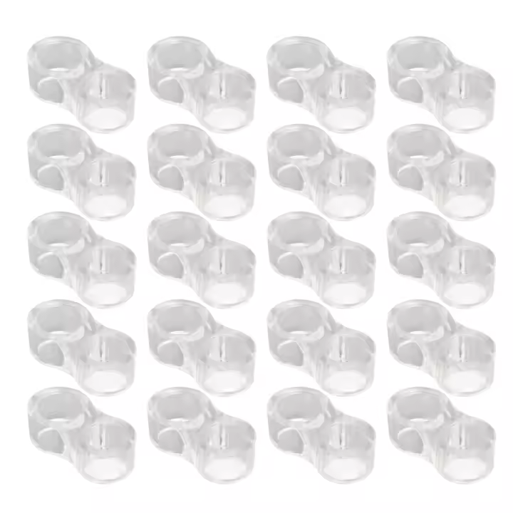 Parachoques de manija de puerta de 20 piezas, Pomo de puerta Anticolisión de silicona blanca transparente - 1