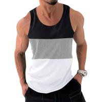 Chaleco de verano para hombre, informal, deportivo, de moda, para fitness, para correr, con bloques de color, sin mangas - details 11