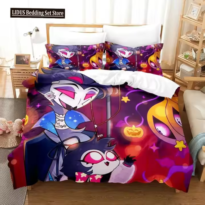 Juego de Ropa de Cama de Anime Stolas Helluva Hazbin Hotels Tamaño para Hombres y Mujeres - 1