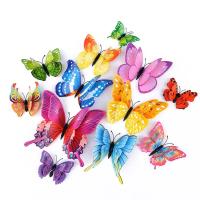 Pegatinas de Pared de Mariposas de Doble Capa 3D 12pcs Decoración de Sala de Estar Boda Habitación de Niños Arte de Pared DIY - details 0