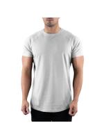 Camiseta lisa de gimnasio para hombre, ropa deportiva de verano, Camiseta de manga corta con cuello redondo, camiseta ajustada de algodón, camisetas de entrenamiento para culturismo - details 12