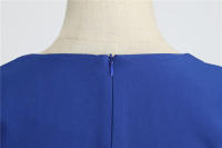 Vestido de fiesta de verano para mujer con cuello cuadrado sólido y cinturón - details 41