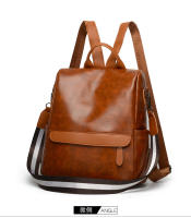 Mochila pequeña informal simple para mujer, bolso de hombro de cuero PU suave, bolso de trabajo vintage para mujer - details 19