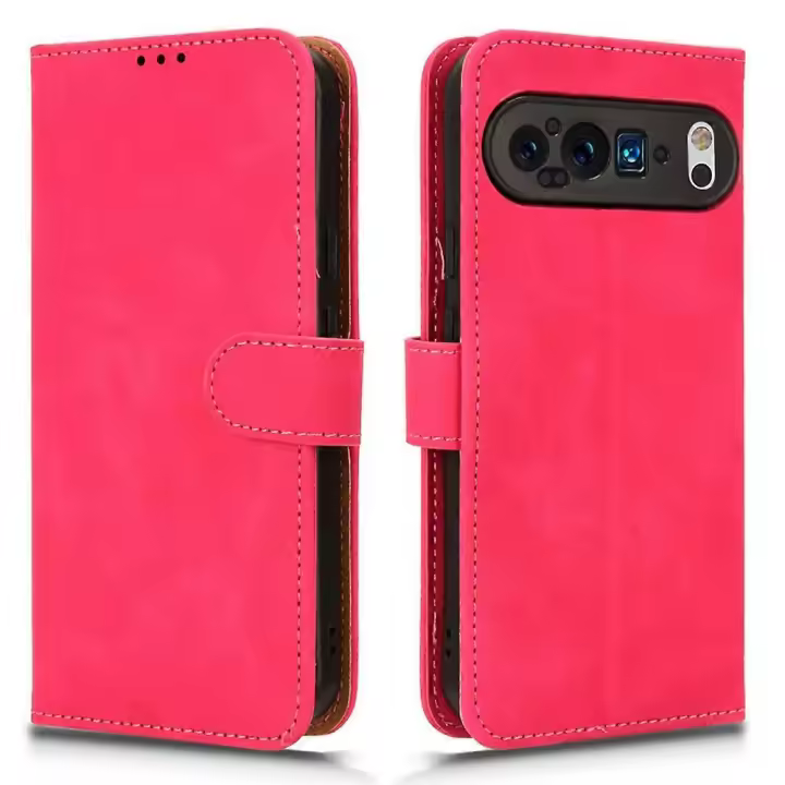 Funda tipo cartera de piel con textura táctil para Google Pixel 9 - 1