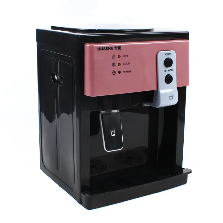 Máquina dispensadora de agua fría y caliente, de carga superior de encimera enfriador de agua, color oro rosa, adecuada para varios tipos de cubos para beber - 1