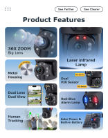 Cámara Solar SHIWOJIA 6MP Zoom 36X Seguridad Nocturna Rastreo Humano WIFI Batería Lente Doble - details 2