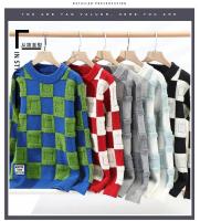 Ropa hombres suéter Harajuku moda tejida ropa informal estilo Hip Hop pulóver de gran tamaño Casual cuello redondo suéteres Vintage - details 10