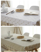 Mantel de Encaje de Algodón Bordado YOMDID Ideal para Decoración de Hogar, Boda, Mesita de Mesa de Navidad - details 12
