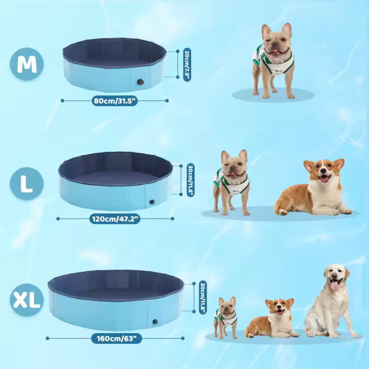 Piscina portátil para mascotas, perros, gatos y niños Piscina plegable para bañar perros, ideal para el verano - 1