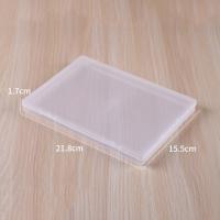Caja contenedor duradera, caja de almacenamiento transparente de plástico Rectangular, caja contenedor de joyería ecológica, transparente y plana - details 5