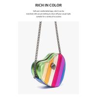 Bolsos de cadena para mujer, bolsos cruzados de hombro para mujer, bolsos con forma de corazón, cuerpo pequeño de gran capacidad - details 8