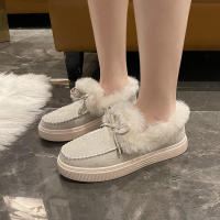 Botas de nieve de terciopelo para mujer, botines cálidos de felpa con cordones, zapatillas suaves, zapatos cómodos de algodón, invierno, 2023 - details 20
