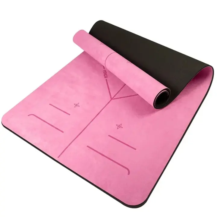 Estera de yoga con estampado de goma de gamuza de 183x61CM para principiantes, estera de fitness profesional antideslizante para el hogar, para hombres y mujeres - 1