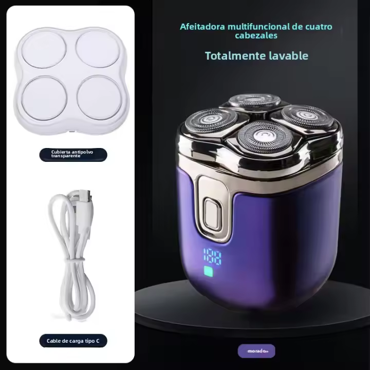 Maquinilla de Afeitar Eléctrica Cabeza Magnética Multiple para Hombres Artefacto de Cabeza Calva - 1