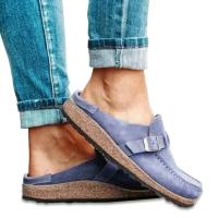 Zapatos Retro sin cordones para mujer, zuecos planos cómodos, informales, talla grande, verano, 2023 - details 1