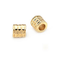 Gran Espaciador de Cilindro de Latón Dorado de 18K Accesorios para Hacer Pulseras - details 35